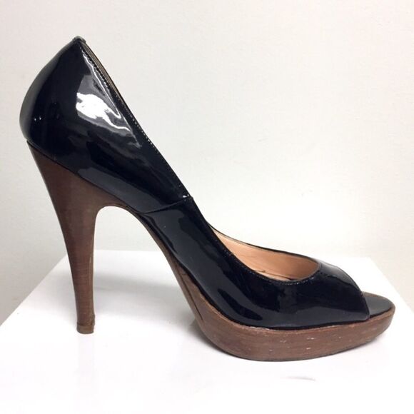 Browns id Patent Peep Toe Pumps Platform Heels 7 - Picture 5 of 9